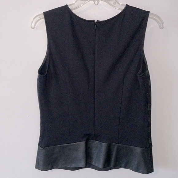 Theory striped lamb skin peplum top - Picture 5 of 12